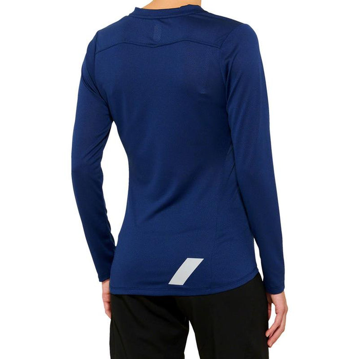 100% Ridecamp Jersey - Navy Women's Long Sleeve Small