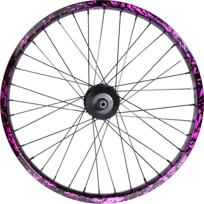 Salt Everest Rear Wheel - 20 Black/Purple Splatter Freecoaster LHD