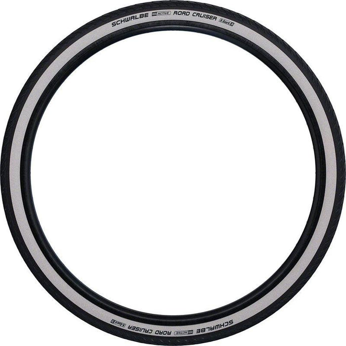 Schwalbe Road Cruiser Tire - 26 x 1.75 Clincher Wire White/Black K-Guard Green