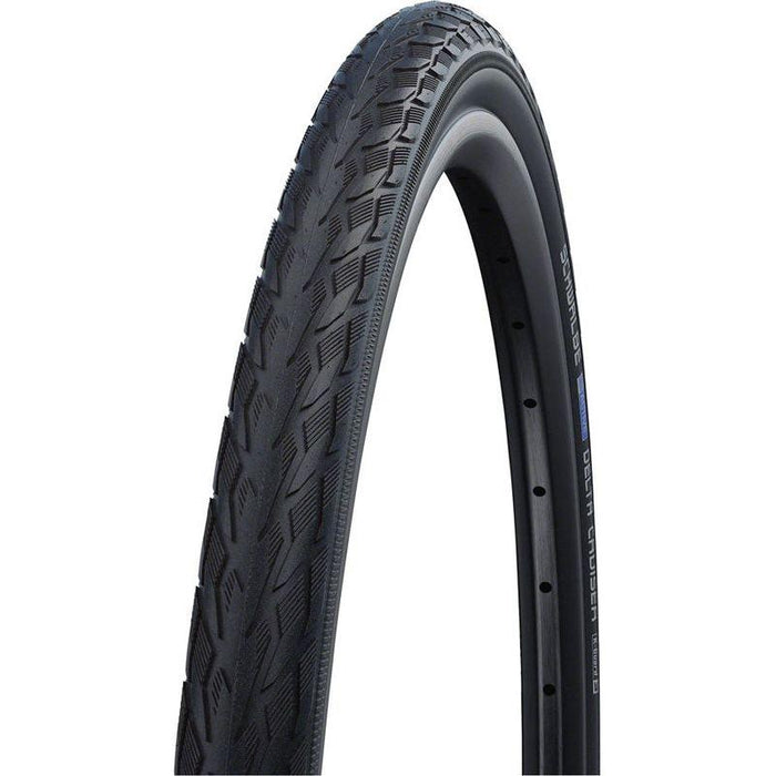Schwalbe Delta Cruiser Plus Tire - 700 x 50 Clincher Wire Black/Reflective Active Line PunctureGuard GreenGuard E-25