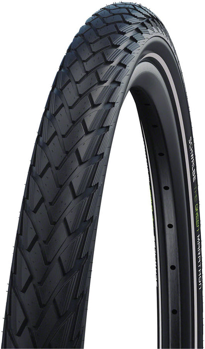 Schwalbe Green Marathon Tire - 700 x 50 Clincher Wire Black/Reflective Performance Line GreenGuard Addix