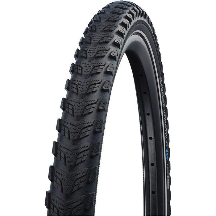 Schwalbe Marathon 365 Tire - 700 x 55 Clincher Wire Black/Reflective Performance Line GreenGuard Addix 4Season E-50