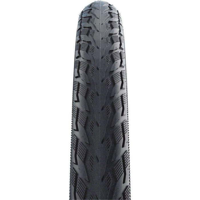 Schwalbe Delta Cruiser Plus Tire - 26 x 1-3/8 Clincher Wire Whitewall/Reflective Active Line PunctureGuard Green Compound E-25