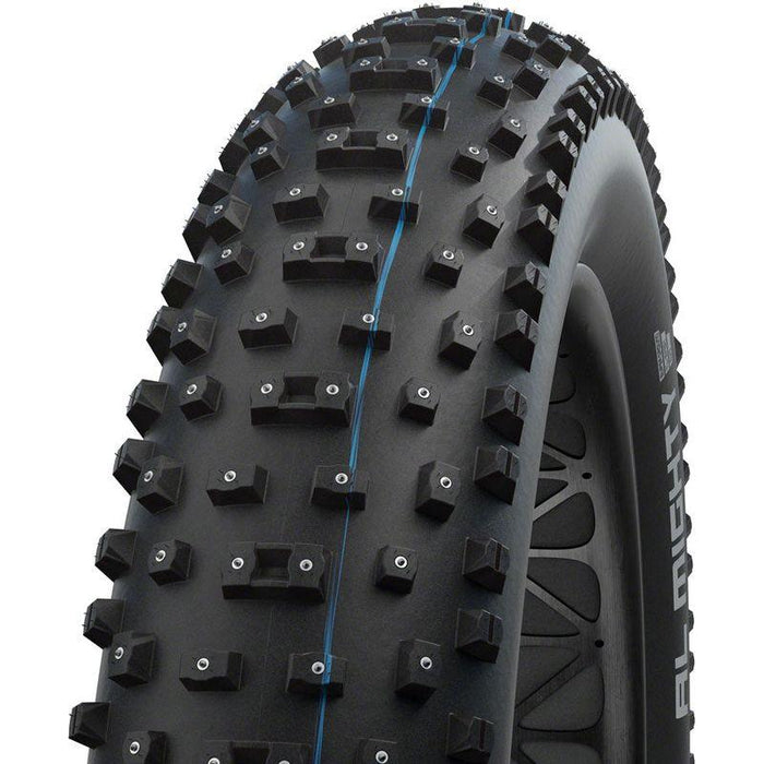 Schwalbe Al Mighty Tire - 26 x 4.8 Tubeless Folding Black Evolution Line Addix Speed Grip Super Ground E-25 Studded