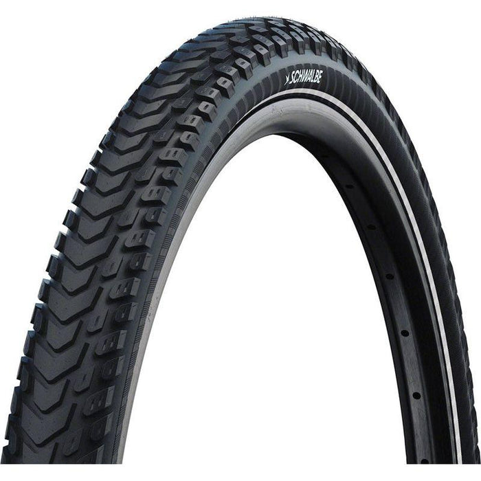 Schwalbe Marathon Mondial Pro Tire - 700 x 42 Clincher Folding Black/Reflective Evolution Line V-Guard DoubleDefense Addix E-50
