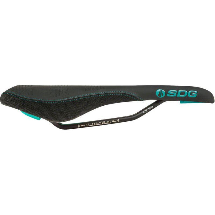 SDG Radar Saddle - Chromoly Black/Turquoise