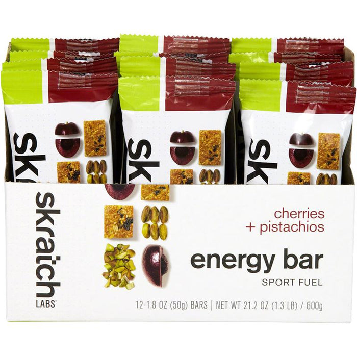 Skratch Labs Energy Bar Sport Fuel - Cherry Pistachio Box of 12