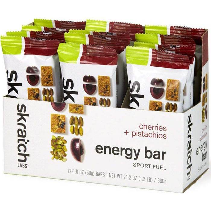 Skratch Labs Energy Bar Sport Fuel - Cherry Pistachio Box of 12