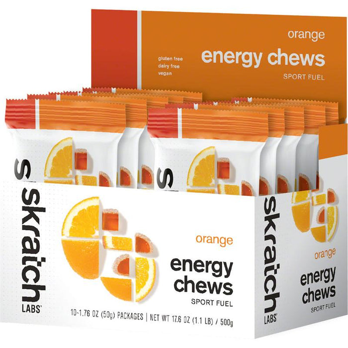 Skratch Labs Energy Chews Sport Fuel - Orange Box of 10