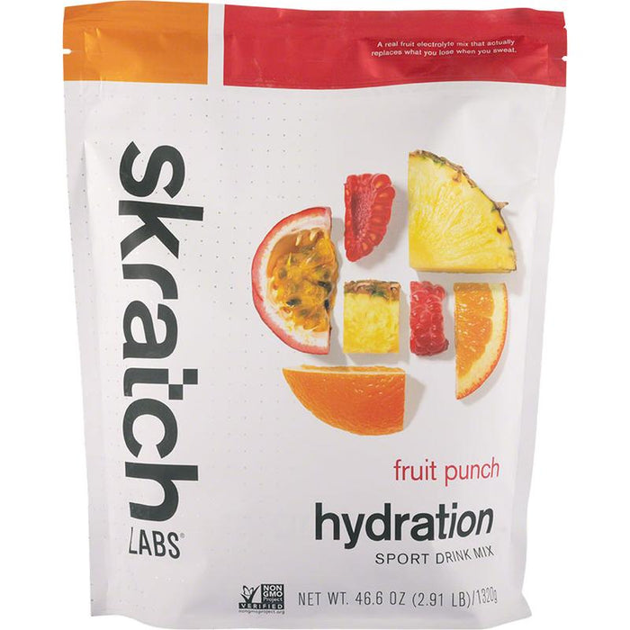 Skratch Labs Hydration Sport Drink Mix - Fruit Punch 60 -Serving Resealable Pouch