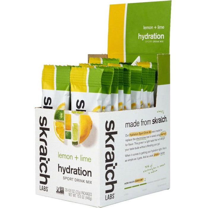 Skratch Labs Hydration Sport Drink Mix - Lemon Lime Box of 20