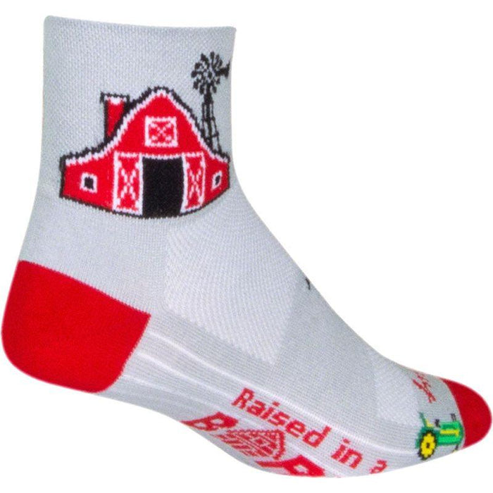 SockGuy Classic Barn Socks - 3 White Small/Medium