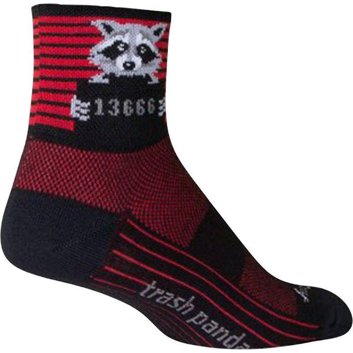 SockGuy Classic Busted Socks - 3 Black/Red Stripe Large/X-Large