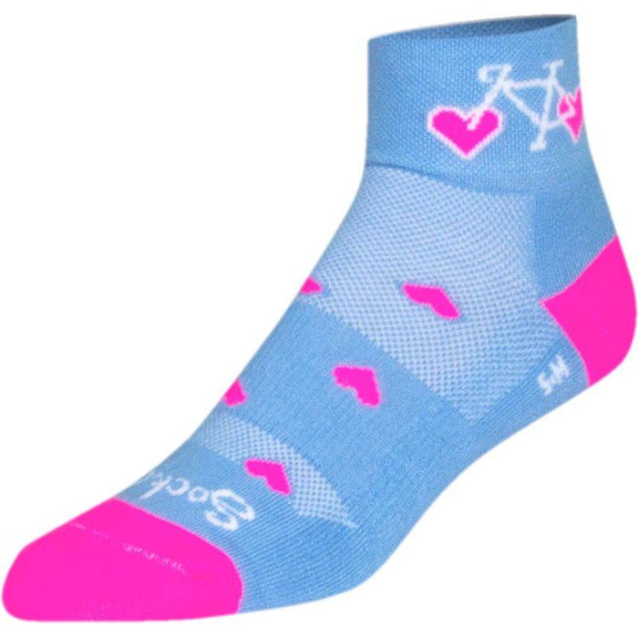 SockGuy Classic Wheel Luv Socks - 2 Blue Small/Medium