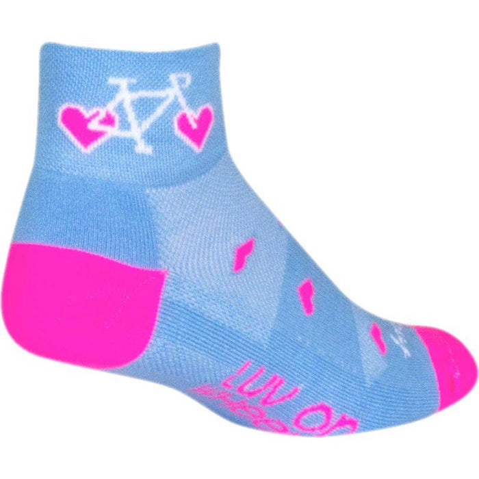 SockGuy Classic Wheel Luv Socks - 2 Blue Small/Medium