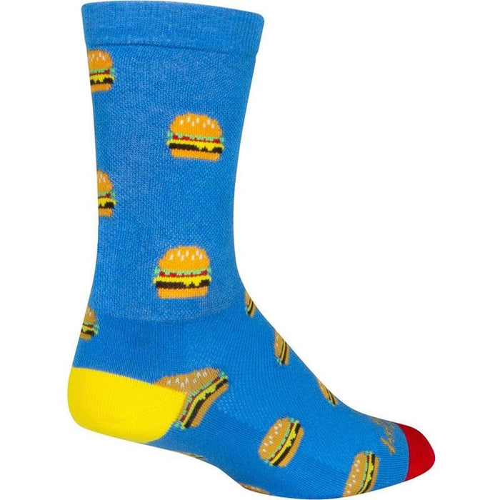 SockGuy Crew Burgers Socks - 6 Large/X-Large