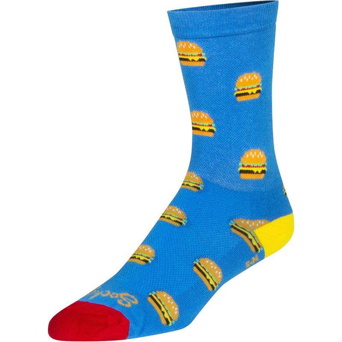 SockGuy Crew Burgers Socks - 6 Large/X-Large
