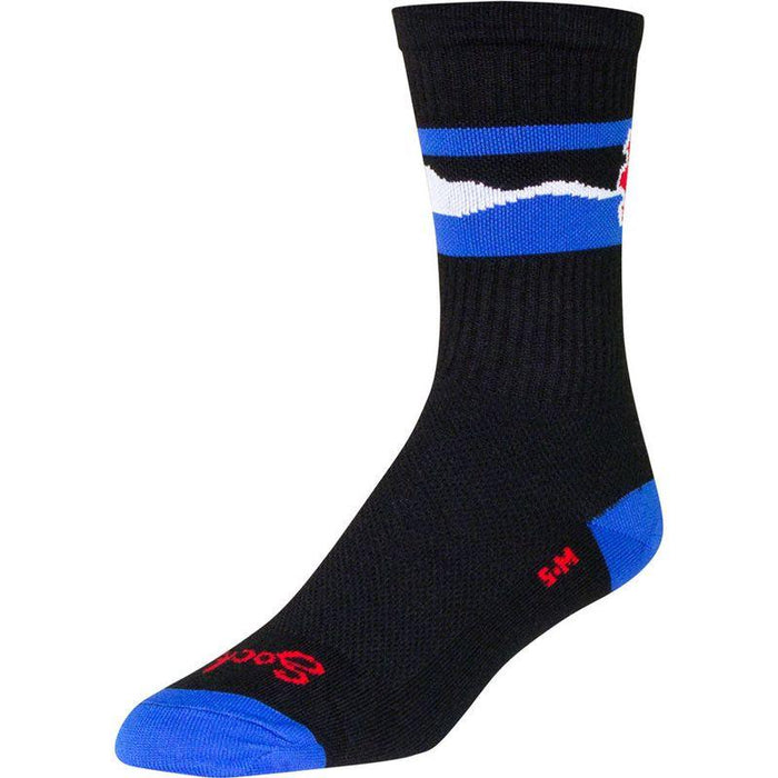 SockGuy Crew Cogorado Socks - 6 Black Small/Medium