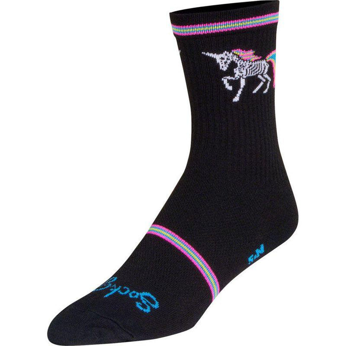 SockGuy Dark Magic Crew Socks - 6 Black/Multi Small/Medium