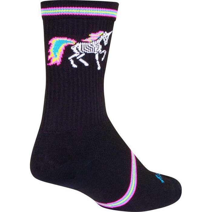 SockGuy Dark Magic Crew Socks - 6 Black/Multi Large/X-Large
