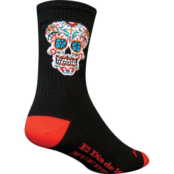 SockGuy Crew El Dia Socks - 6 Black Small/Medium