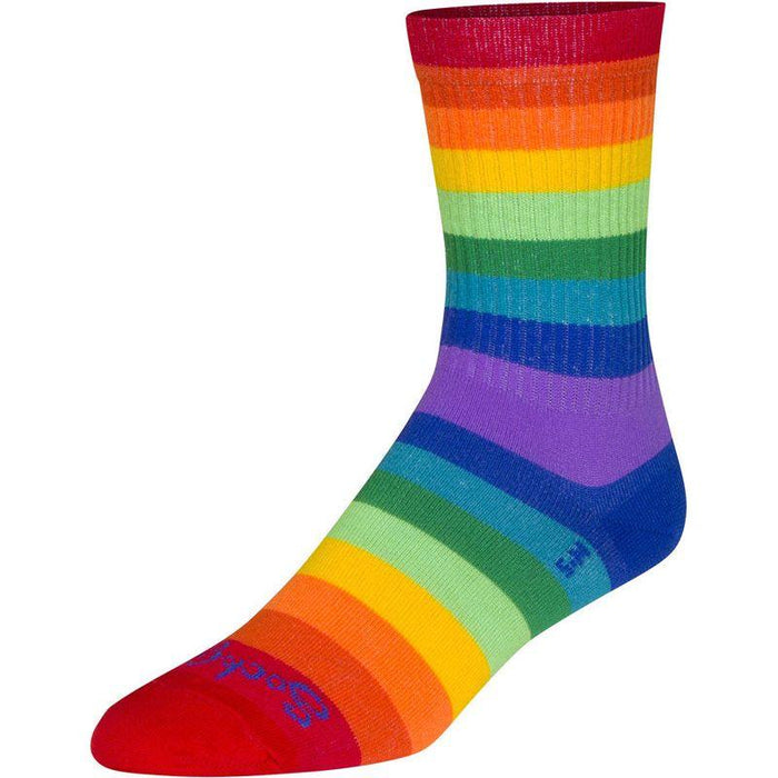 SockGuy Crew Fabulous Socks - 6 Rainbow Small/Medium