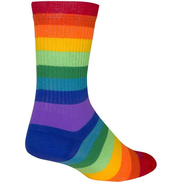 SockGuy Crew Fabulous Socks - 6 Rainbow Small/Medium