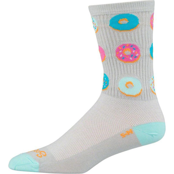 SockGuy Crew Glazed Socks - 5 Gray Small/Medium