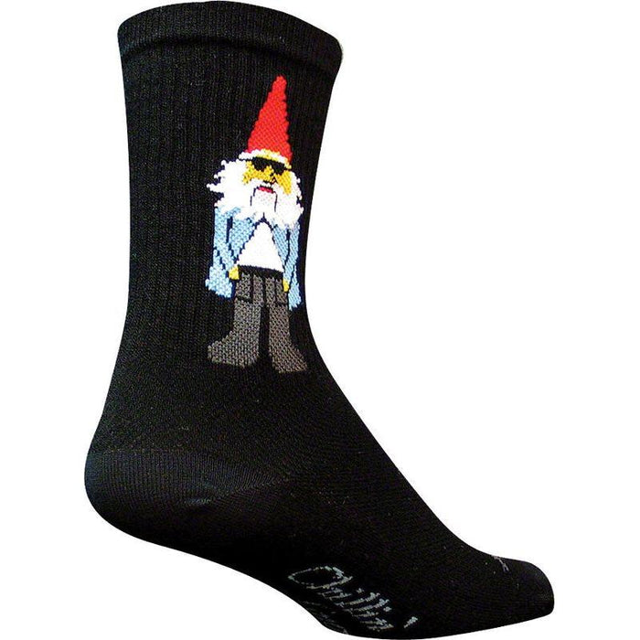 SockGuy Crew Gnomies Socks - 6 Black Small/Medium