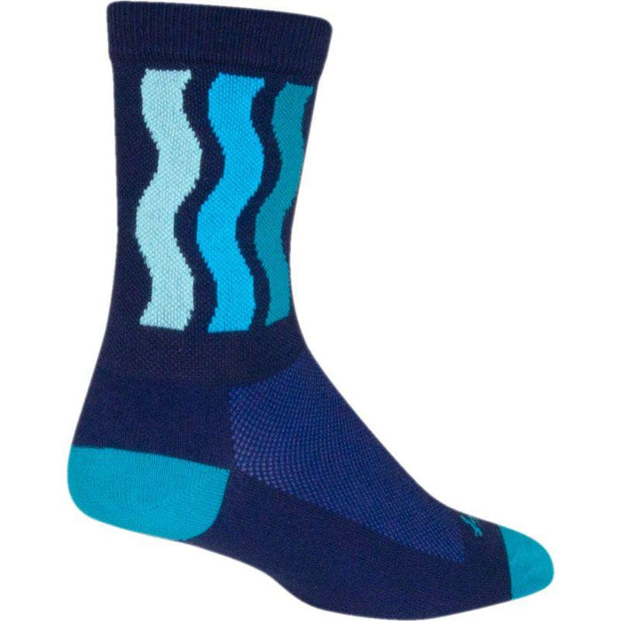 SockGuy Crew Ripple Socks - 6 Blue Small/Medium