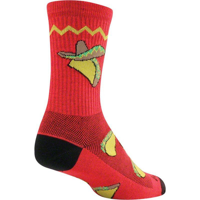 SockGuy Crew Taco Socks - 6 Red Small/Medium