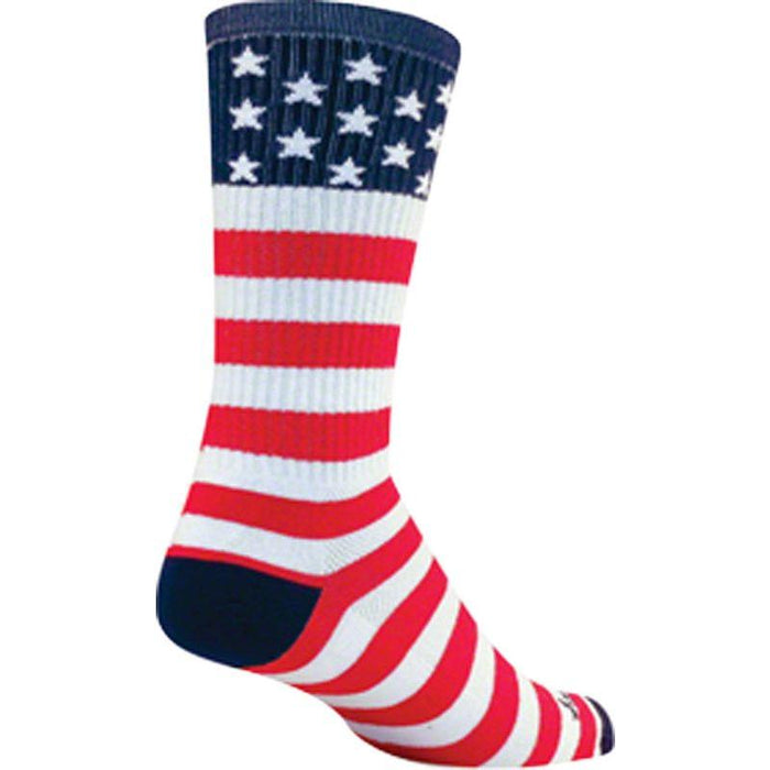 SockGuy Crew USA Flag Socks - 6 Red/White/Blue Large/X-Large