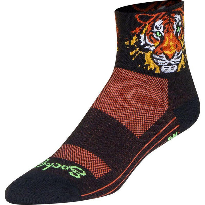 SockGuy Classic Easy Tiger Socks - 3 Large/X-Large