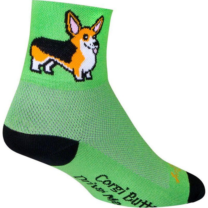 SockGuy Classic Ernie Socks - 3 Green Small/Medium