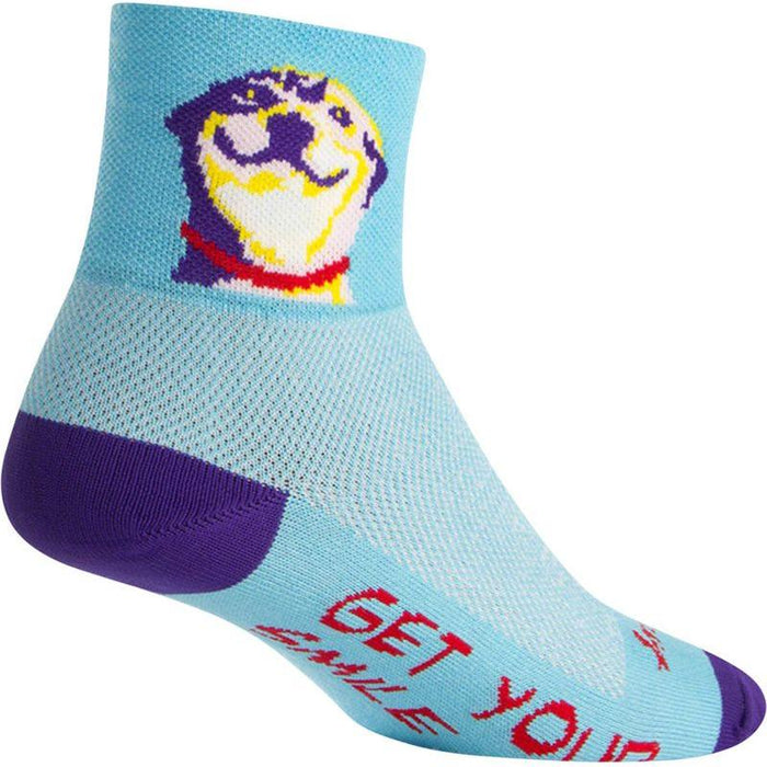 SockGuy Classic Grin Socks - 3 Blue Large/X-Large