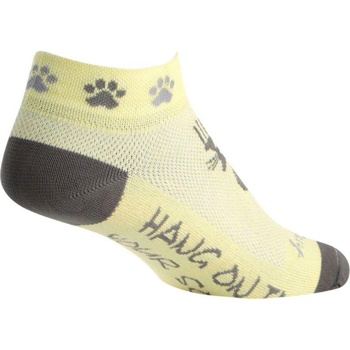 SockGuy Classic Scratch Socks - 1 Yellow/Gray Women's Small/Medium