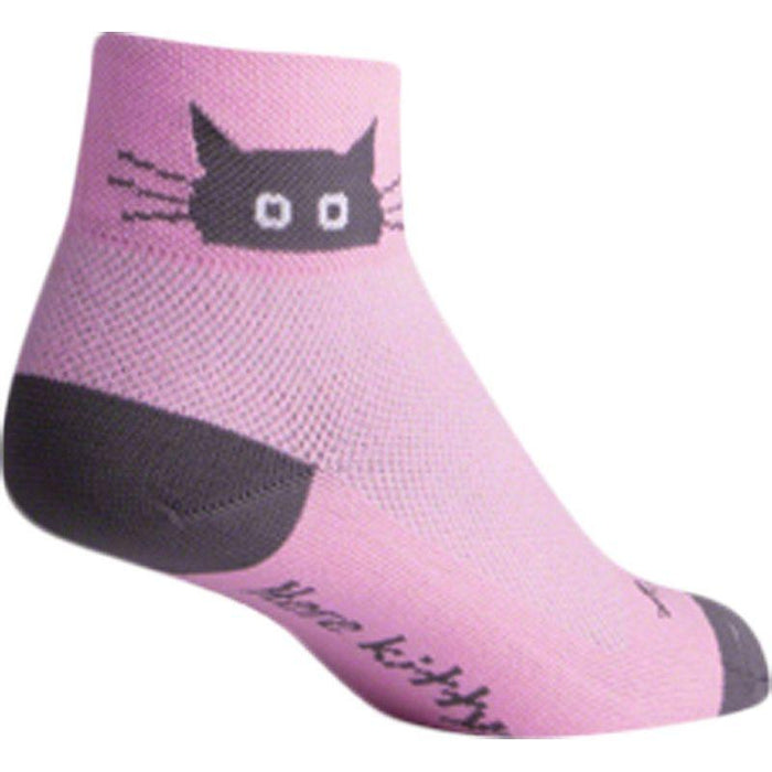 SockGuy Classic Whiskers Socks - 2 Pink Women's Small/Medium