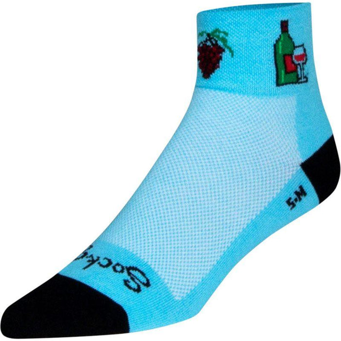 SockGuy Classic Wine Down Socks - 2 Blue Small/Medium