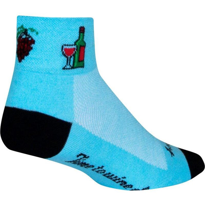 SockGuy Classic Wine Down Socks - 2 Blue Small/Medium