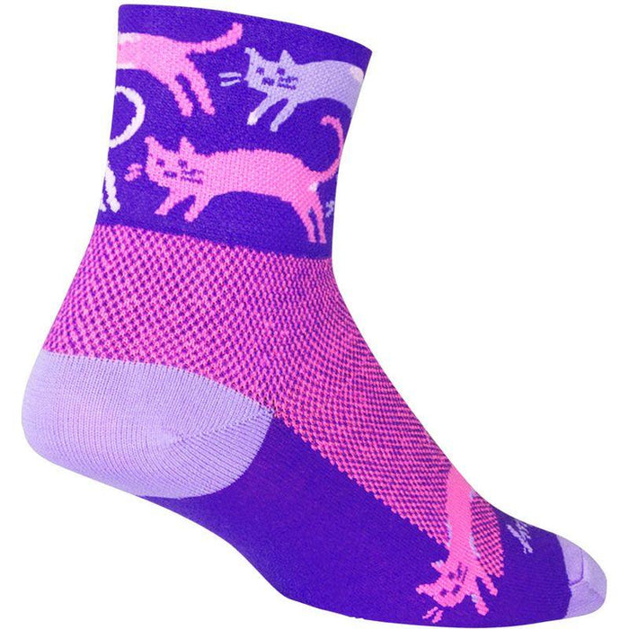 SockGuy Classic Pounce Socks - 3 Purple Large/X-Large