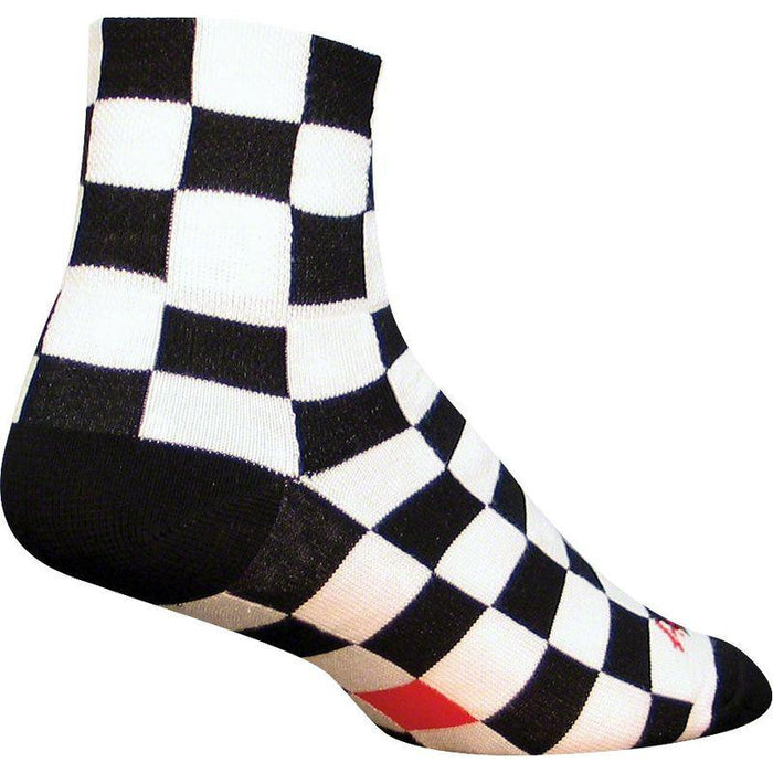 SockGuy Classic Ridgemont Socks - 3 Black/White Checker Large/X-Large