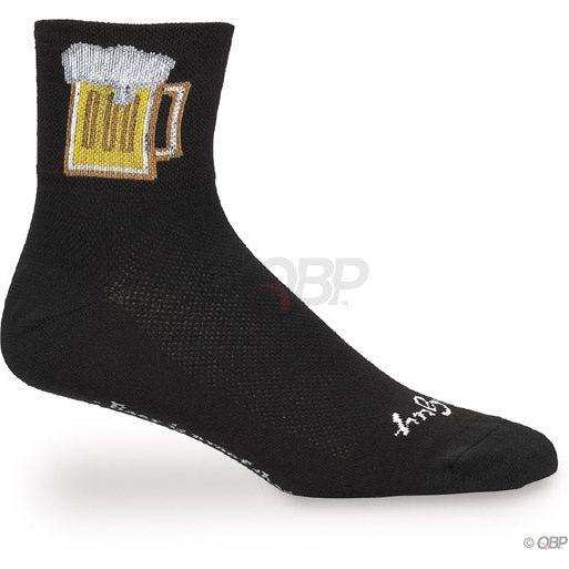 SockGuy Classic Beverage Socks - 3 Black Small/Medium