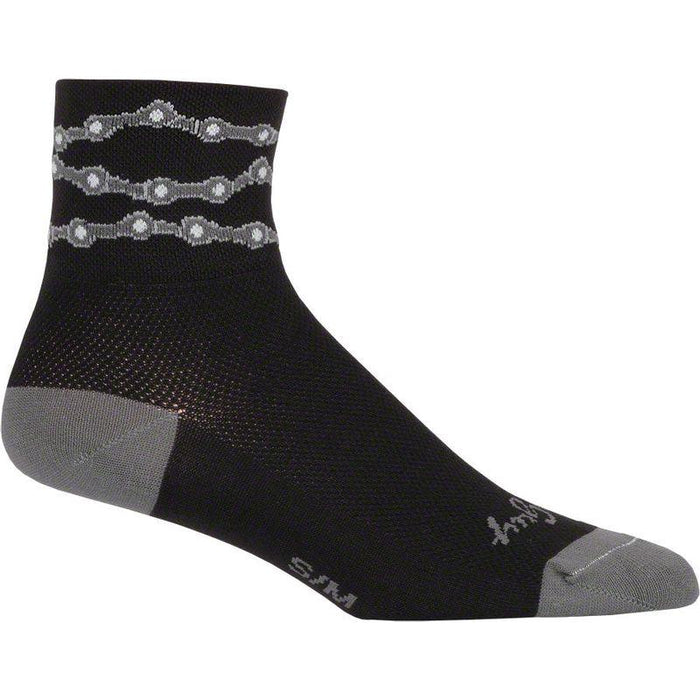 SockGuy Classic Chains Socks - 3 Black Large/X-Large