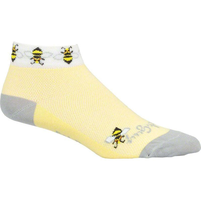 SockGuy Classic Bees Socks - 1 Yellow Women's Small/Medium