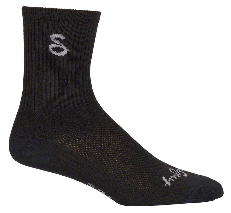 SockGuy Wool Tall Socks - 6 Black Large/X-Large
