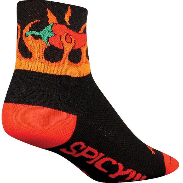 SockGuy Classic Spicy Socks - 3 Black Small/Medium
