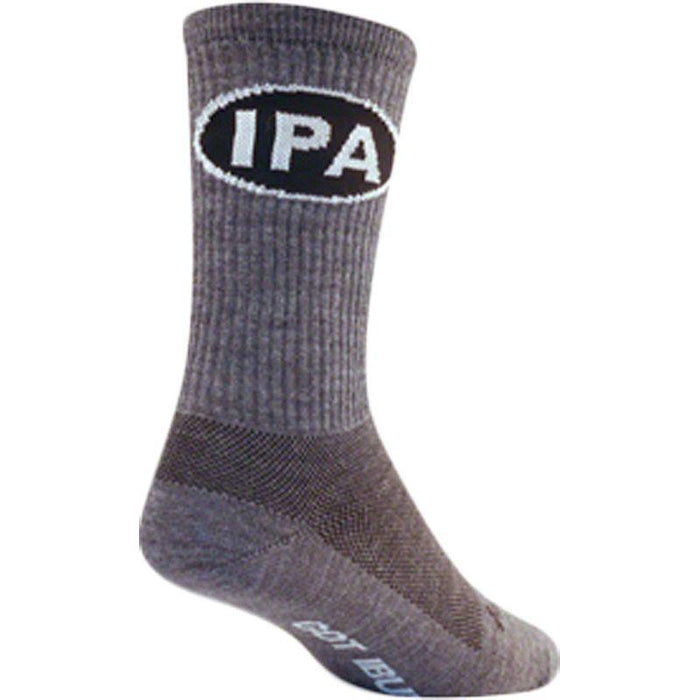 SockGuy Wool IPA Socks - 6 Gray Large/X-Large