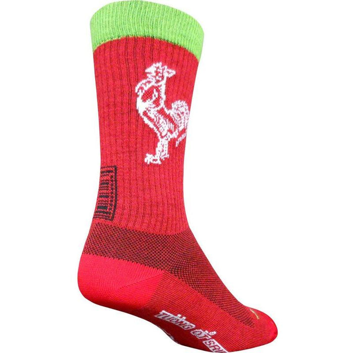 SockGuy Sriracha Wool Socks - 8 Red Small/Medium