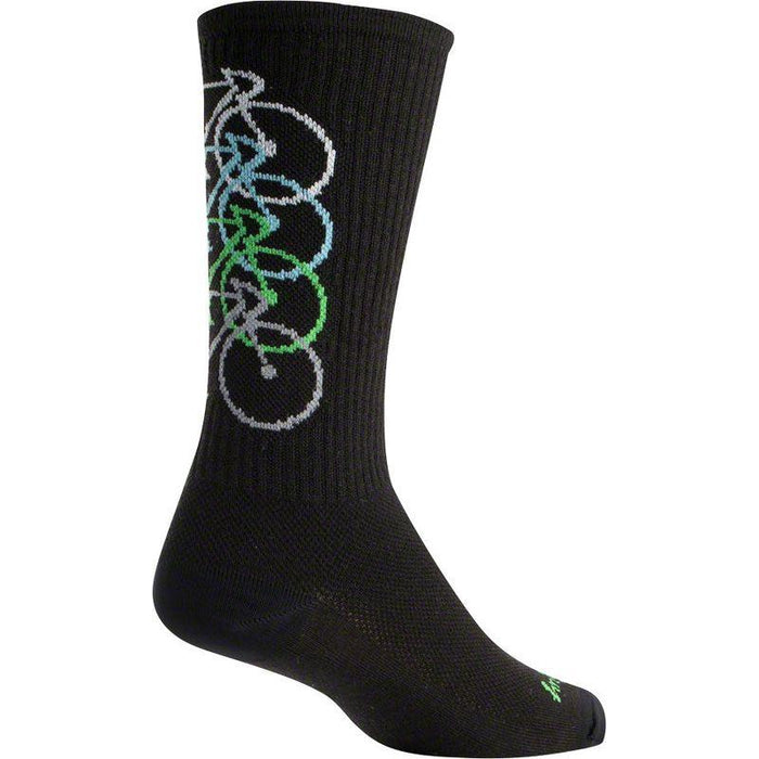 SockGuy Wool Stacked Socks - 6 Black Large/X-Large