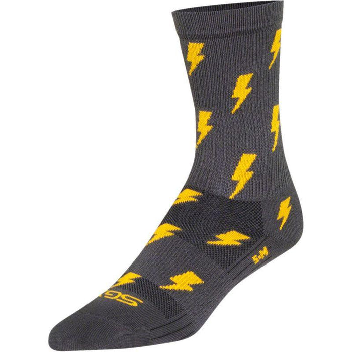 SockGuy SGX Lit Socks - 6 Gray Large/X-Large